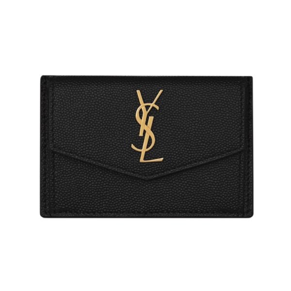 PORTA CARTE UPTOWN CON PATTA IN PELLE GOFFRATA GRAIN DE POUDRE