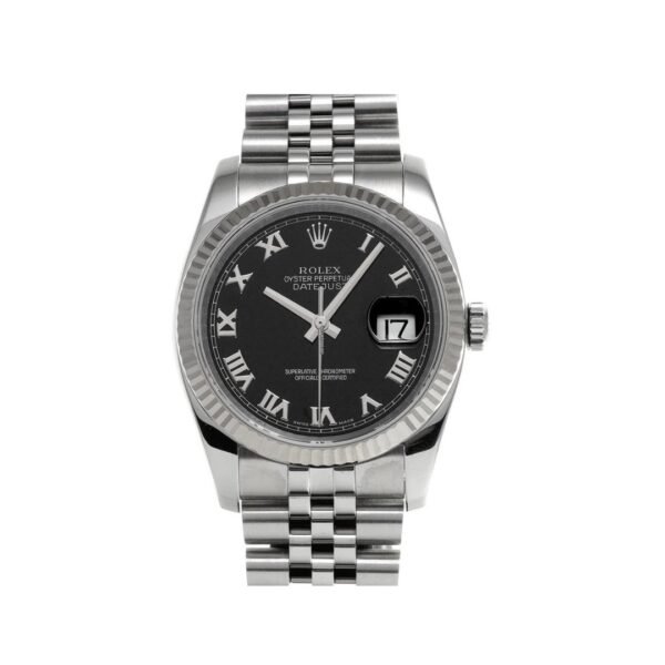 Datejust 36mm Nero Numeri Romani DateJust