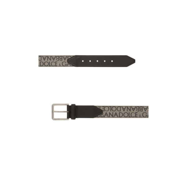 CINTURA IN JACQUARD E PELLE DI VITELLO - immagine 2