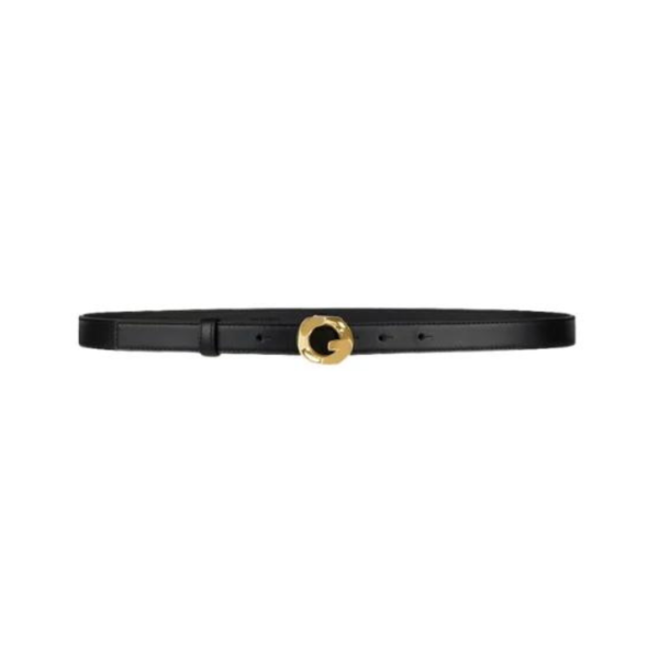 Cintura in pelle con fibbia G-Chain