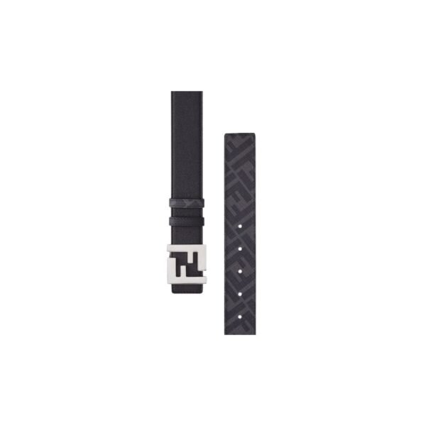 Cintura reversibile in pelle nera