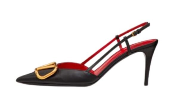 DÉCOLLETÉ SLINGBACK VLOGO SIGNATURE IN VITELLO 80MM