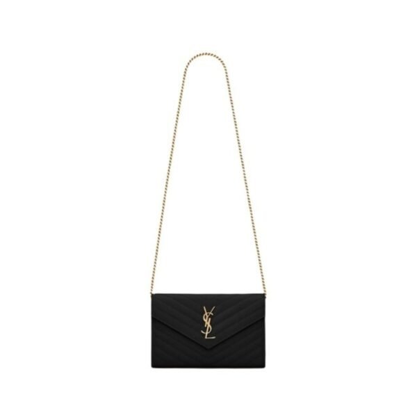 POCHETTE CON CATENA CASSANDRE CLASSICA IN PELLE GRAIN DE POUDRE