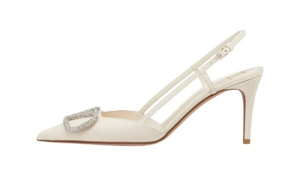 DÉCOLLETÉ SLINGBACK VLOGO SIGNATURE IN VITELLO 80MM