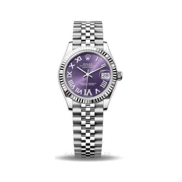 Datejust 31mm Viola Numeri Romani con Diamanti – 2024 DateJust