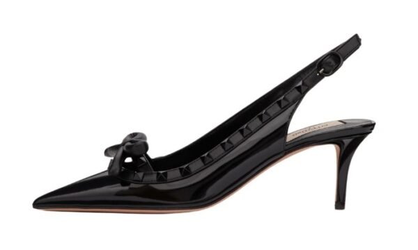 DÉCOLLETÉ SLINGBACK ROCKSTUD BOW IN VERNICE E BORCHIE IN TONO 60MM