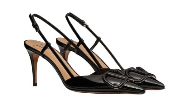 DÉCOLLETÉ SLINGBACK VLOGO SIGNATURE IN VERNICE 80MM - immagine 2