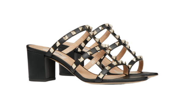 SANDALO SLIDER ROCKSTUD IN VITELLO 60MM - immagine 2