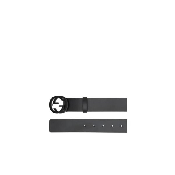 Cintura in pelle con fibbia GG 3.7cm - immagine 2