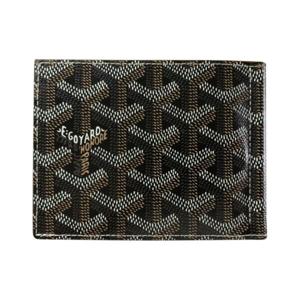 Goyard Saint Thomas Money Clip Portafoglio Goyardine Nero Marrone chiaro - immagine 2