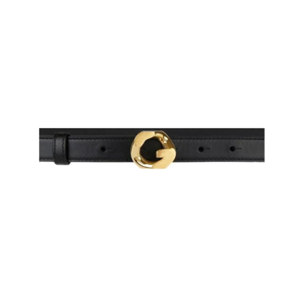Cintura in pelle con fibbia G-Chain - immagine 2