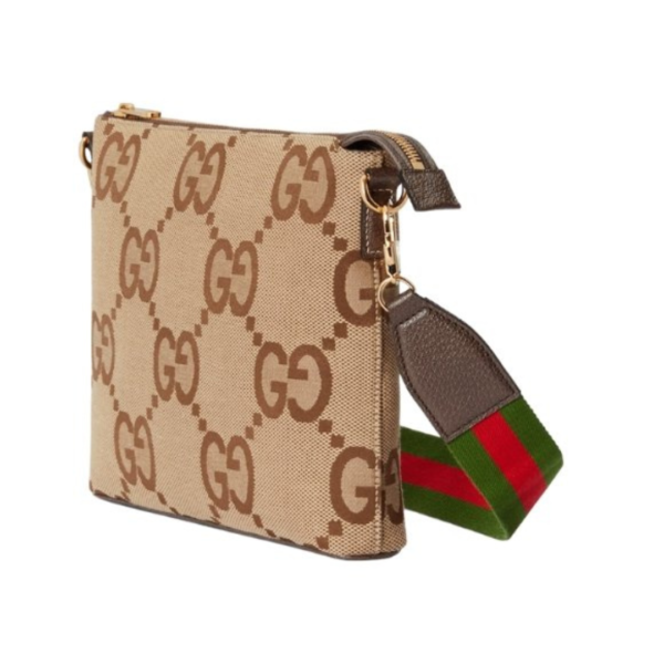 BORSA A TRACOLLA IN TESSUTO JUMBO GG - immagine 4