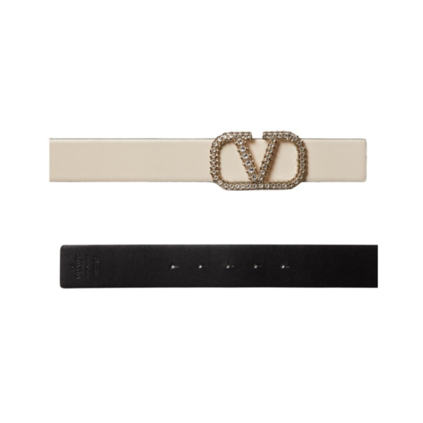 CINTURA REVERSIBILE VLOGO SIGNATURE IN VITELLO LUCIDO 40 MM - immagine 3