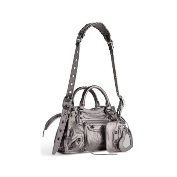 BORSA NEO CAGOLE XS METALLIZZATA DA DONNA IN ARGENTO - immagine 3