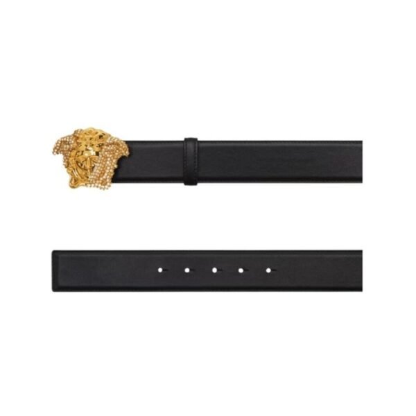 LA MEDUSA CINTURA IN PELLE CON CRISTALLI 4 CM - immagine 2