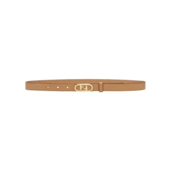 Cintura in pelle beige