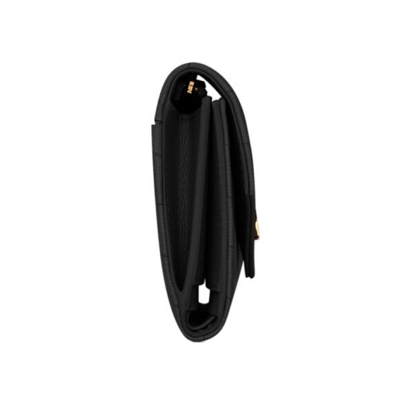 CASSANDRE MATELASSÉ PORTAFOGLI TRI-FOLD COMPATTO IN PELLE GOFFRATA GRAIN DE POUDRE - immagine 3