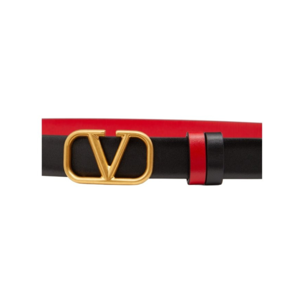 CINTURA REVERSIBILE VLOGO SIGNATURE IN VITELLO LUCIDO 20 MM - immagine 2