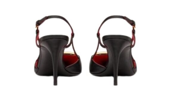 DÉCOLLETÉ SLINGBACK VLOGO SIGNATURE IN VITELLO 80MM - immagine 3