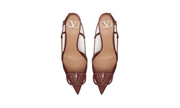 DÉCOLLETÉ SLINGBACK VLOGO SIGNATURE IN VERNICE 80MM - immagine 4