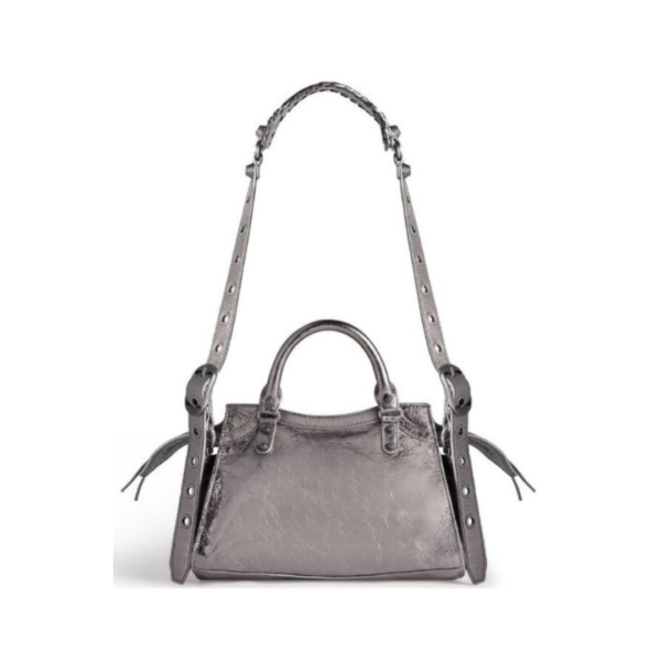 BORSA NEO CAGOLE XS METALLIZZATA DA DONNA IN ARGENTO - immagine 4