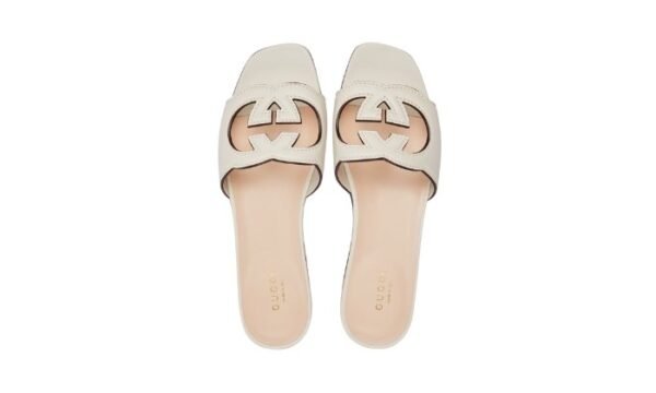 SANDALO SLIDER DONNA CON DETTAGLIO INCROCIO GG CUT-OUT - immagine 4