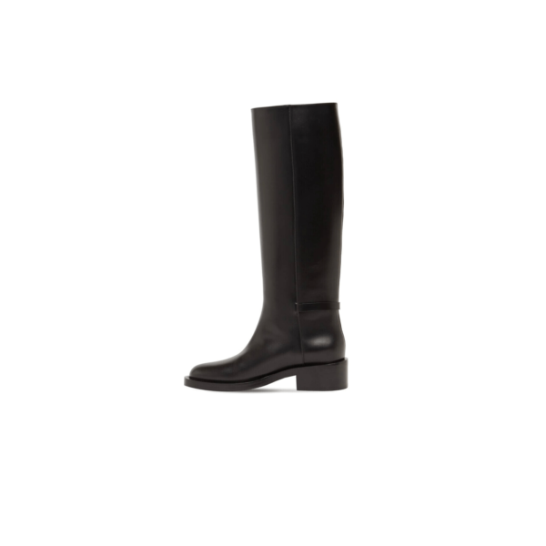 STIVALI VLOGO MINI ORO IN PELLE NERA - immagine 2