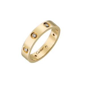 LOVE WEDDING BAND GOLD, 6 DIAMONDS